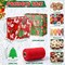 48 Set Christmas Bakery Boxes Bulk 5x5x3 Inch with Christmas Tree Tags and Rope Clear PVC Window Christmas Cupcake Boxes Containers for Christmas Cookie Goodie Candy Package Party Treat Gift